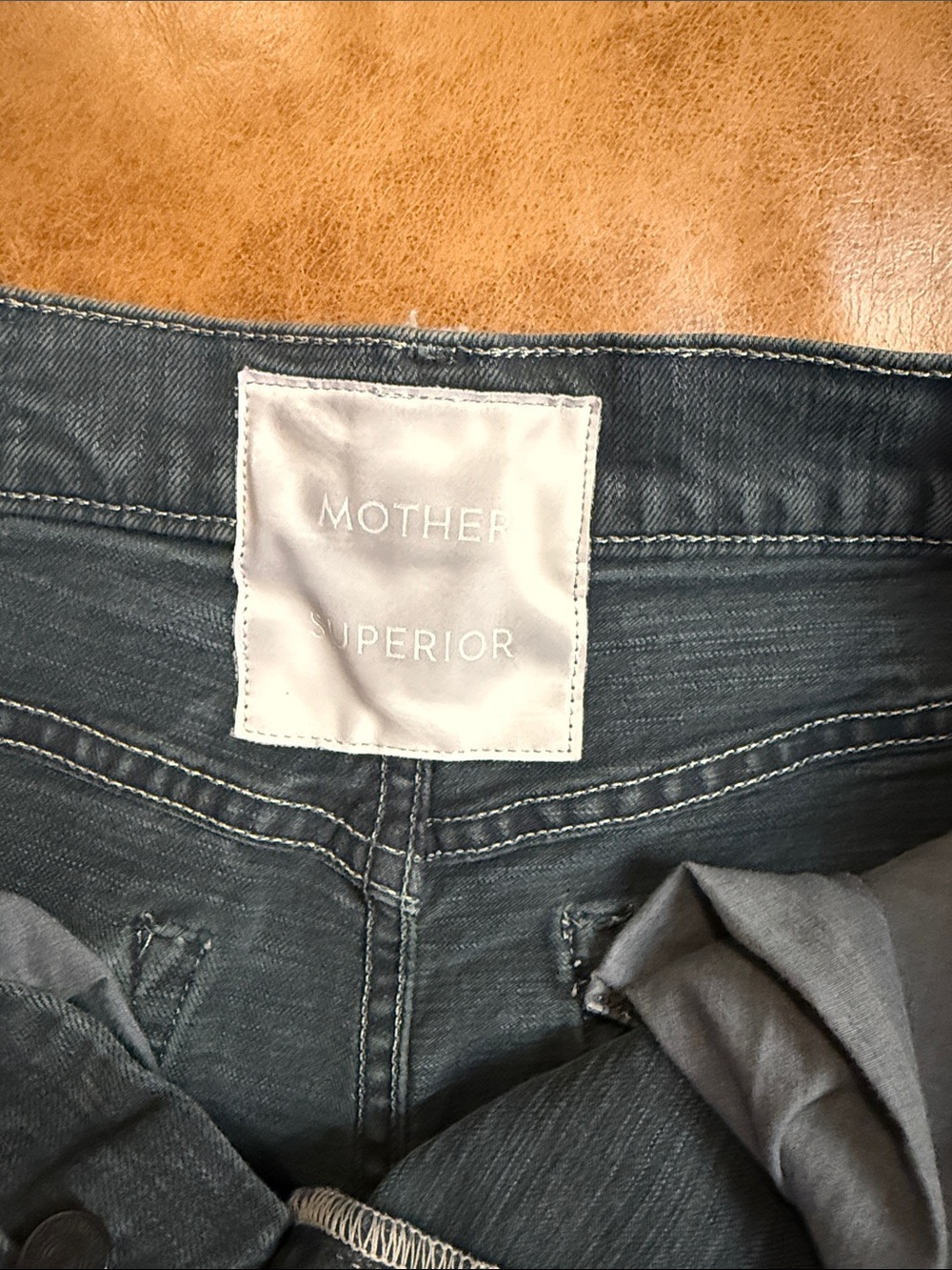 MOTHER Denim The Tripper Cutoff Fray Shorts Sz 26 The Devil May Care Black Grey - Picture 10 of 10